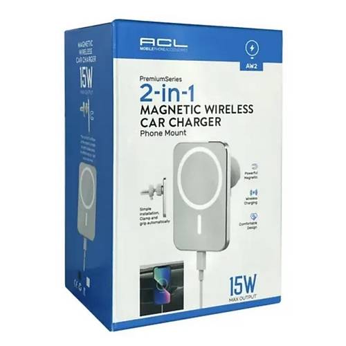 ACL 15W Magsafe Ara i Kablosuz arj Aleti Siyah - AW2