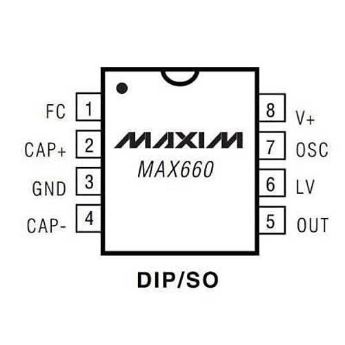 MAX660EPA+ DIP-8 Voltaj Dönüştürücü Entegresi