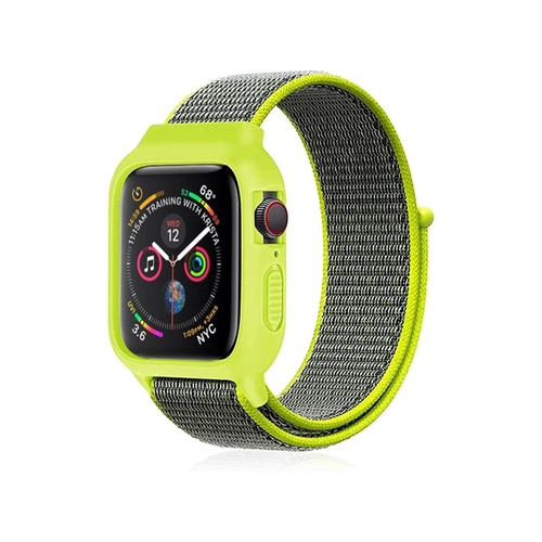 Newface Apple Watch 38mm Hasrl Crtcrtl Kasal Kordon - Yeil