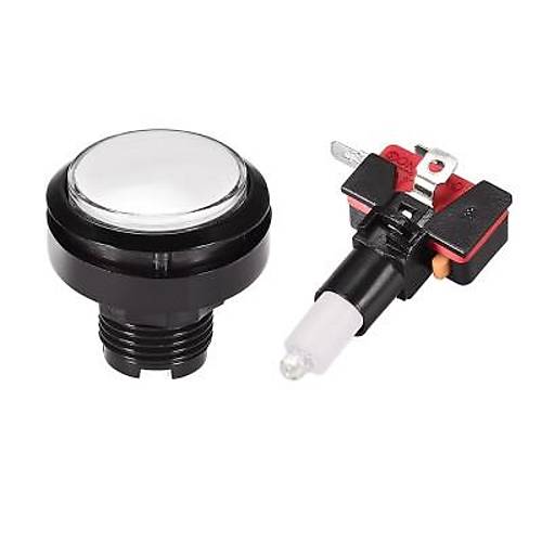 46mm 12V Dz Ikl Oyun Makinesi Butonu - Beyaz