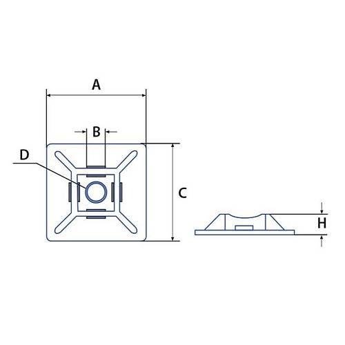 Gwest HW-3A 19x19mm Yapkanl Kroe Beyaz 100 Adet
