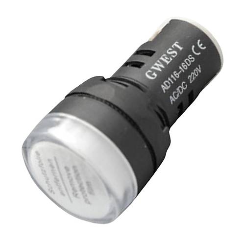 Gwest 22-B 22mm Beyaz Ledli Sinyal Lambas 220V