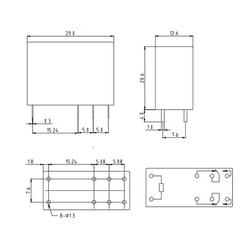 12V 16A Tek Kontak Rle - HLS-14F2L-DC12V-C