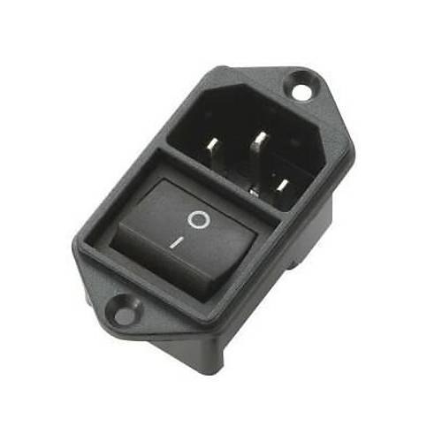 IEC320 Kulakl Erkek Power Soketi - Anahtarl Sigortasz
