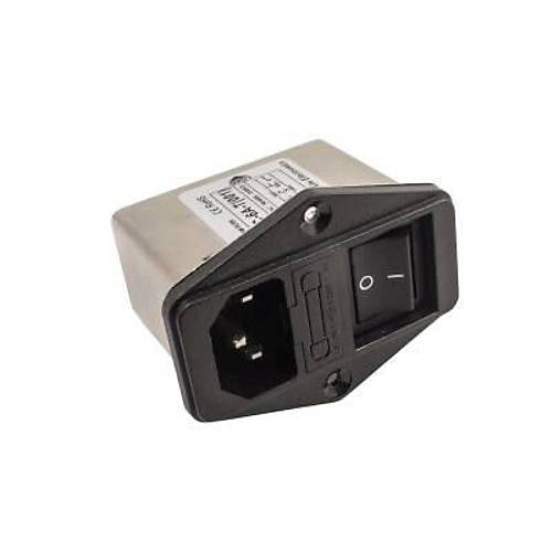 PX2C-6A EMI Filtre 6A Anahtarl Erkek Power Soketi - Sigorta Yuval