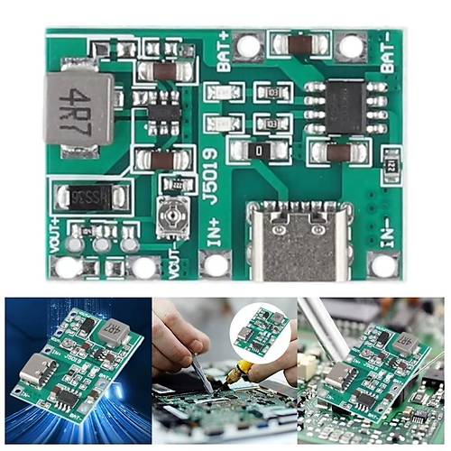 TP4056 Pil arj ve Voltaj Ykseltici 3.7V 4.2V Type-C Usb