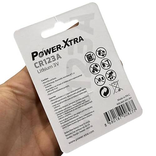 Power-Xtra CR123A Lithium Pil - Tekli Blister