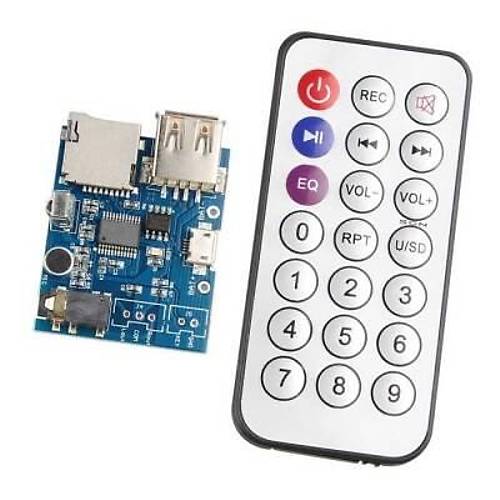 MP3 Kumandal Amfi Devresi SD Kart + USB Bellek Destekli