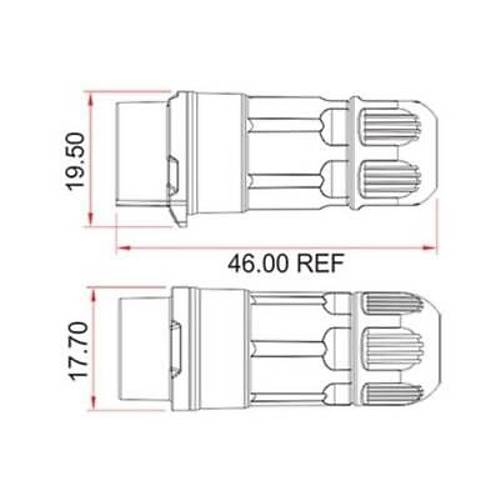 LP-12-J02PP-02-001 2-Pin Su Ge�irmez Konnekt�r - Di�i