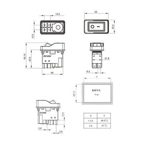 ZCD-02C 4-Pin Elektromanyetik Switch