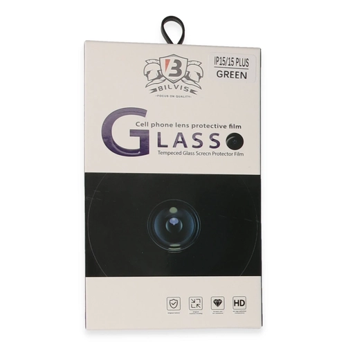 Newface iPhone 15 Bilvis Titan Kamera Lens - Yeil