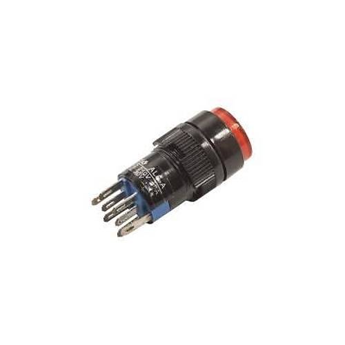 AL6-A 16mm 24V Krmz Anahtarl Buton