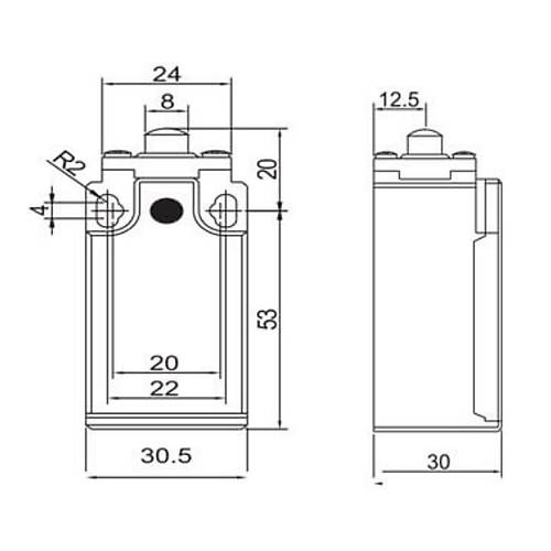 Gwest GLS-101 Ksa Dikey Metal Pim Limit Switch 1NO + 1NC