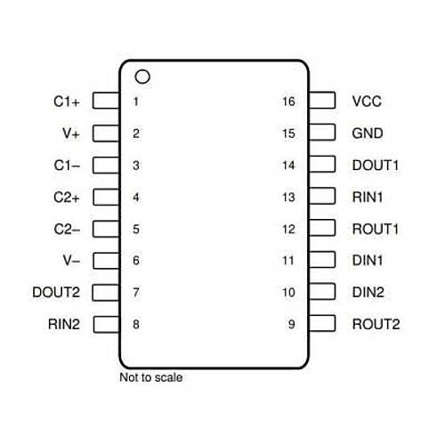 MAX3232CSE SOIC-16 SMD RS Seri Protokol Entegresi