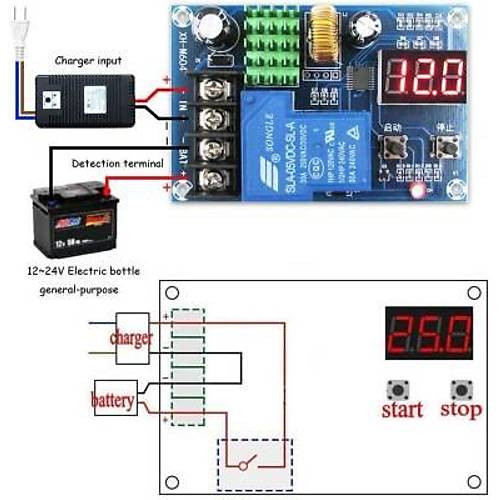 HCW-M604 6-60V Lityum Pil - Ak arj Kontrol Devresi