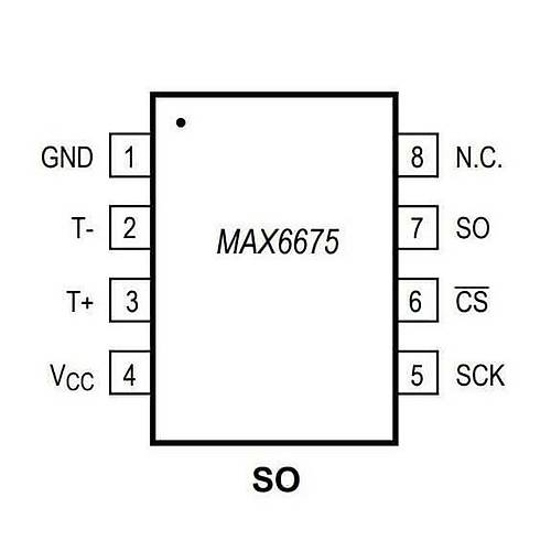 MAX6675 Smd Scaklk Sensr Entegresi Soic-8