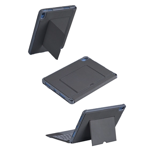 Newface T5508D iPad 2022 10.9 (10.Nesil) Klf Palermo Ledli Klavyeli Standl Tablet Klf - Siyah