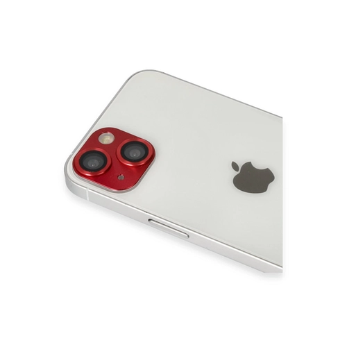 Newface iPhone 13 Pers Alminyum Kamera Lens - Krmz