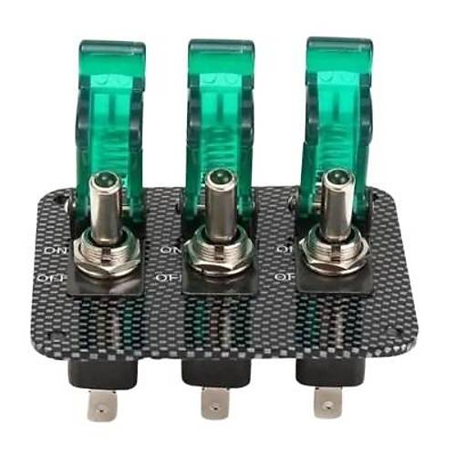 3'l ON-OFF Toggle Switch Panel - Yeil