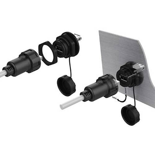 YU-USB2-MP-MP-1M-001 Su Ge�irmez Erkek-Erkek USB Konnekt�r - 1M Kablo