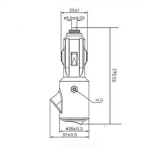 Ara akmak Soketi Krmz Ikl Switch - 15A Sigortal