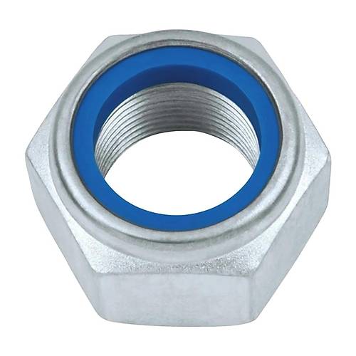 M22 Fiberli Somun elik Beyaz Kaplamal 6 Kalite DIN985