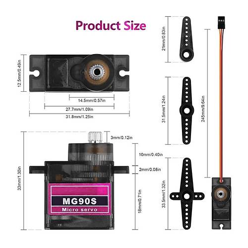 MG90S Tower Pro Micro Servo Motor 360