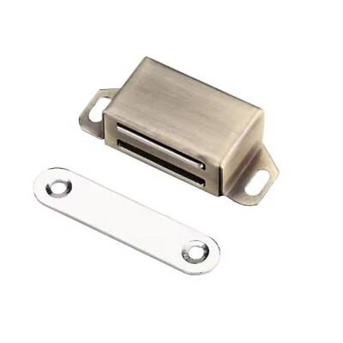 Mknatsl Metal Mobilya Kapak Kilidi 36x24x14mm - Yeil Bronz