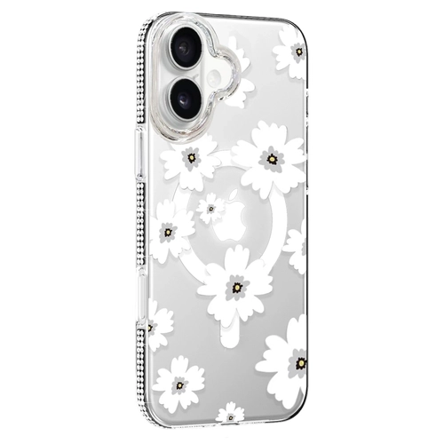 Joko Apple iPhone 16 Floral Magsafe Kapak - Beyaz