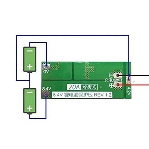 2S 20A BMS 8.4V 18650 Lityum Pil arj Koruma Devresi Balansl