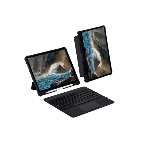 Newface T5208D iPad 2022 10.9 (10.nesil) Klf nter Ledli Klavyeli Tablet Klf - Siyah