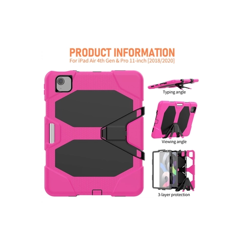 Newface iPad Pro 11 (2020) Klf Griffin Tablet Kapak - Pembe