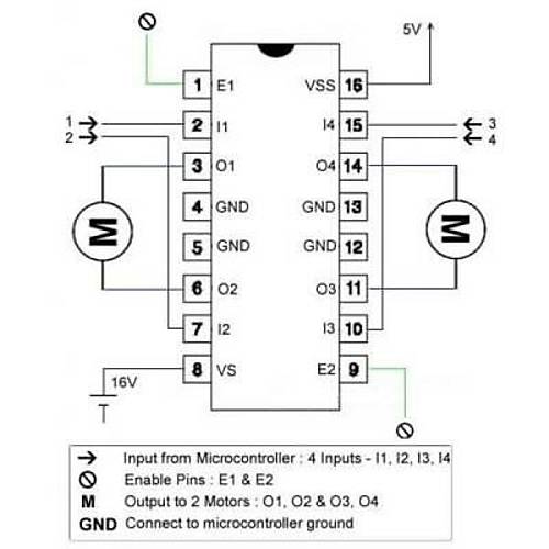 L293D Motor Sürücü Entegresi