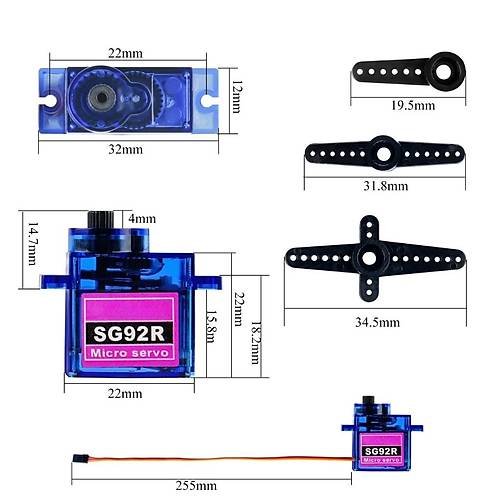 Tower Pro SG92R 2.5kg 4.8V Micro Servo Motor