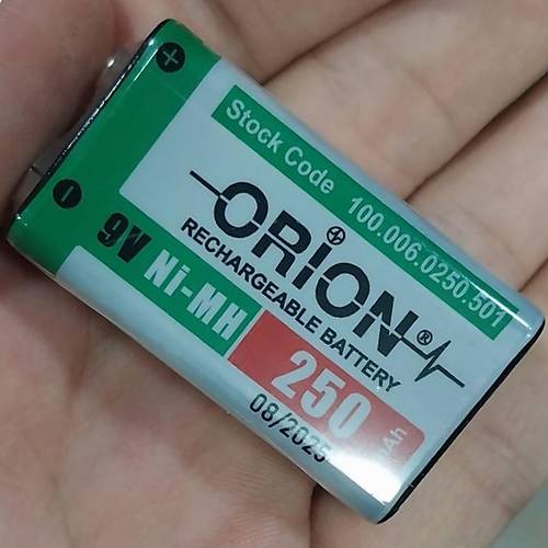 Orion 9V 250mAh Ni-Mh arj Edilebilir Pil