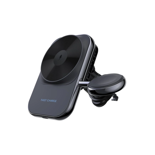 Newface S15 2in1 Izgara Klipsli 15W Telefon ve 5W Apple Watch Kablosuz arj Destekli Soutucu Fanl Manyetik Magsafe Ara Tutucu - Siyah