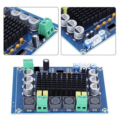 XH-M543 TPA3116D2 Stereo 2x120W Ses Amfi Modl Class D ift Kanall