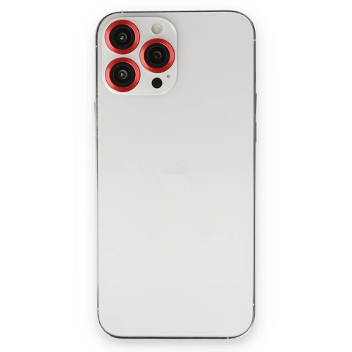 Newface iPhone 13 Pro Max Metal Kamera Lens - Krmz