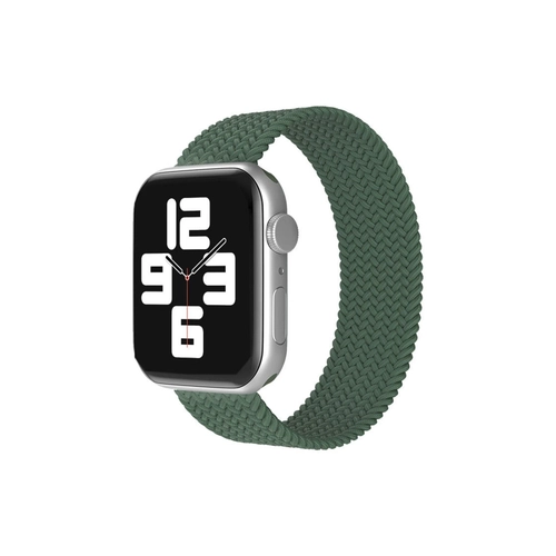 Newface Apple Watch 38mm Ayarl Solo Silikon Kordon - Haki Yeil