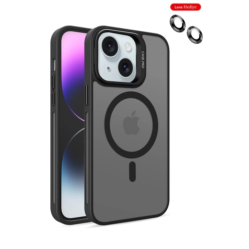 Joko iPhone 14 Klf Flet Lens Magsafe Kapak - Siyah