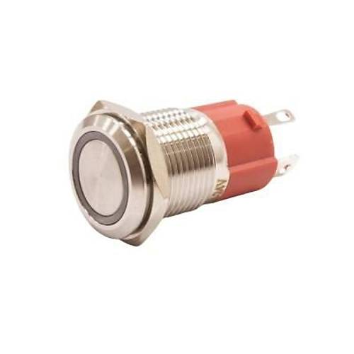 16D-P1Z-E 16mm Dz Anahtarl Ikl Metal Buton - Beyaz