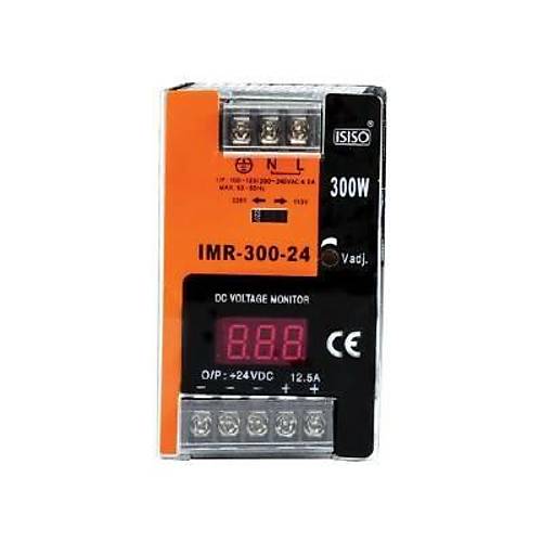 IMR-300-24 - 300W 24VDC 12.5A Mini Gstergeli Raya Montajl G Kayna