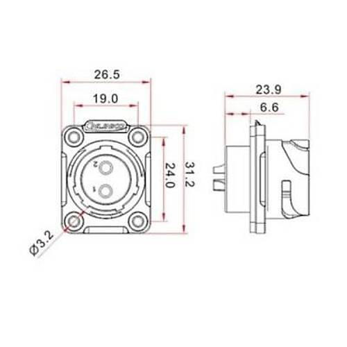 YM-20-J09SX-02-401 9-Pin Su Geirmez Konnektr - Dii
