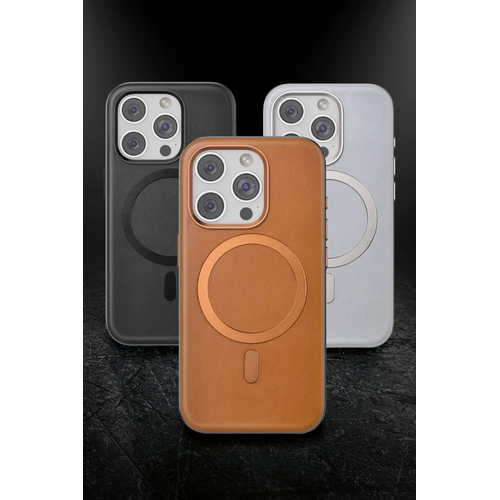 Venco iPhone 15 Pro Max Puskas Magsafe Kapak - Ak Kahve