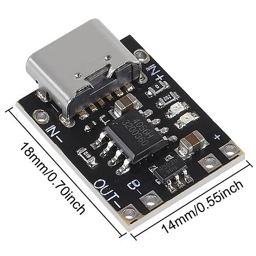 TP4056 Type-C 3.7V Mini arj Devresi Korumal Mod