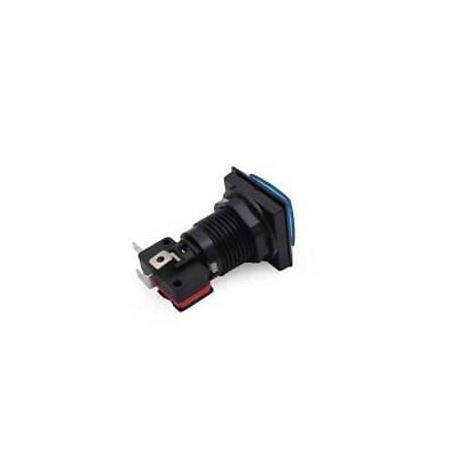 33mm 12V Kare Ikl Oyun Makinesi Butonu - Mavi