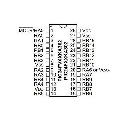 PIC24FV16KA302-I/SP DIP-28 32MHz Mikrodenetleyici