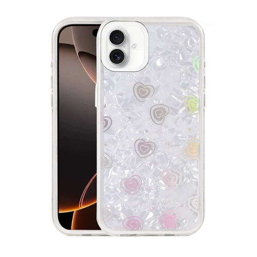 Newface Apple iPhone 16 Lumi Desenli Kapak - Beyaz