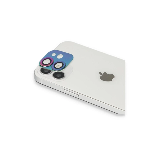Newface iPhone 11 Pers Alminyum Kamera Lens - Rainbow
