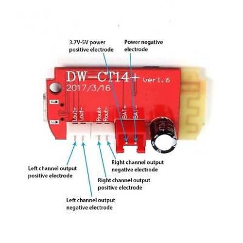 DW-CT14+ arj Edilebilir Bluetooth Amfi Devresi 2*5W